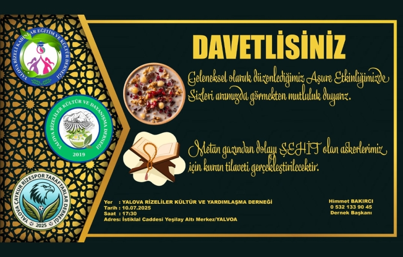 Aşure Etkinliğine Davet