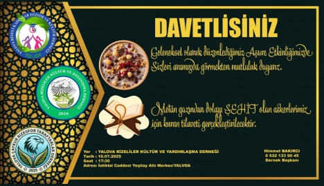 Aşure Etkinliğine Davet