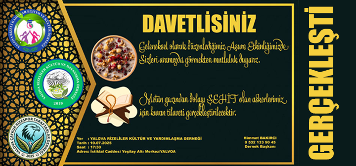 Aşure Etkinliği ve Şehitlerimiz İçin Kuran Tilaveti programımız